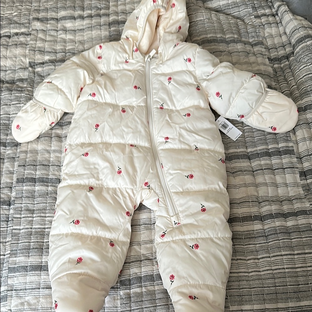 Floral Baby Snowsuit